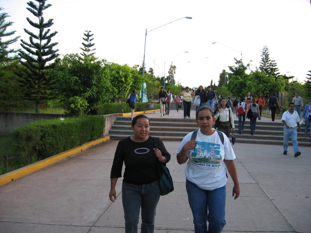 Enrique's sister Belky at the Tegucigalpa university where she studied in 2003.